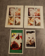 SCOTLAND CATS -PETS 2 MINIATURE SHEETS &2  BLOCKS PERFORED &IMPERFORED MNH - Chats Domestiques