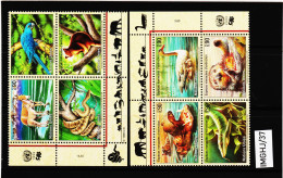 IMGJ/37 UNO GENF 1999/00 MICHL 369/72 + 385/88 VIERERBLÖCKE  Postfrisch ** SIEHE ABBILDUNG - Unused Stamps