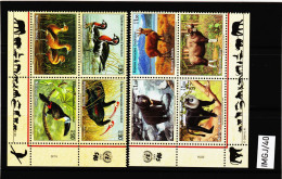 IMGJ/40 UNO GENF 2003/04 MICHL 466/69 + 482/85 VIERERBLÖCKE  Postfrisch ** SIEHE ABBILDUNG - Unused Stamps