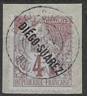 Diego Suarez VFU Fragment 47 Euros 1892 - Used Stamps