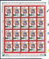 TIMBRE STAMP ZEGEL BELGIQUE FEUILLET DE 20 X 2942 JOYEUX NOËL ET BONNE ANNEE  XX - 1991-2000