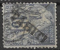 Tahiti Used 1893 Pinhole Faute: Trou D'aiguille (55 Euros) - Used Stamps