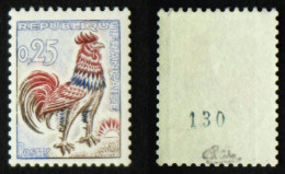 N° 1331c 25c COQ N° Vert Au Verso Neuf N** TB Cote 265€ Signé Calves - 1962-1965 Cock Of Decaris