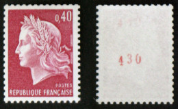 N° 1536Bc 40c Marianne De Cheffer Neuf N** N° Rouge Cote 17,5€ - 1967-1970 Marianne Van Cheffer