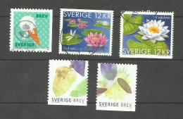 Suède N°2803, 2806, 2809, 2815, 2817 - Used Stamps