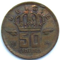 Pièce De Monnaie 50 Centimes 1974 Version  Belgie - 50 Cents