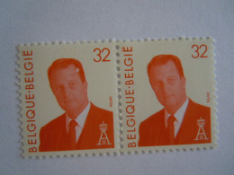 België Belgique 1994 Koning Roi Albert II MVTM 2 X  Gomme Jaunâtre Cob  2537P5b  MNH ** - 1993-2013 Roi Albert II (MVTM)