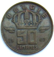 Pièce De Monnaie 50 Centimes 1980 Version  Belgie - 50 Cent