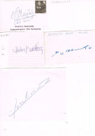 JEUX OLYMPIQUES - 4 AUTOGRAPHES DE MEDAILLES OLYMPIQUES - CONCURRENTS DE POLOGNE - - Autographes