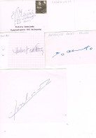 JEUX OLYMPIQUES - 4 AUTOGRAPHES DE MEDAILLES OLYMPIQUES - CONCURRENTS DE POLOGNE - - Autogramme