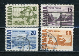 CANADA - TABLEAUX - N° Yvert 384+385+386+388 Obli. - Used Stamps