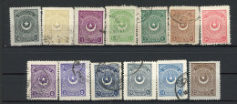 TUR 1923/25  Yv. N° 668 à 673,675 à 678a,680 (o)/*   Croissant  Cote 12,40 Euro BE   - Used Stamps
