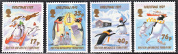 1997 British Antarctic Territory Christmas: Chinstrap, Emperor, Adelie, Gentoo Penguins Set (** / MNH / UMM) - Pingouins & Manchots