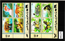 IMGJ/71 VEREINTE NATIONEN NEW YORK 1997/98 Michl  732/35 + 767/70  VIERERBLÖCKE  ** Postfrisch SIEHE ABBILDUNG - Unused Stamps