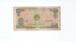 Billet Vietnam 5 Dong Viet-Nam 1976 Usagé Pas De Déchirure - Viêt-Nam