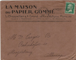 La Maison Du Papier Gommé Paris - Pasteur 1930 - Gummiertes - Chapellier & Grand - Médecine