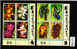 IMGJ/75 VEREINTE NATIONEN NEW YORK 2005/06 Michl  973/76 + 1015/18  VIERERBLÖCKE  ** Postfrisch SIEHE ABBILDUNG - Unused Stamps