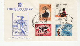 AG2522 FDC DIREZIONE POSTE TELEGRAFI MOGADISCIO SOMALIA - Va FIERA SOMALIA 1959 - Somalië (AFIS)