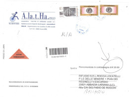 PIGO DI LIBRI RACCOMANDATA ASSEGNO CON ALTI VALORI E PIAZZE ITALIA - 2011-20: Cartas & Documentos