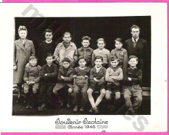 Grande Photo De Classe Des Garçons De L'école Libre De Draguignan En 1946 Photo Gay Et Siby - Anonyme Personen