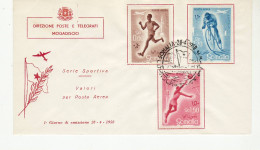 AG2418 01 FDC DIREZIONE POSTE TELEGRAFI MOGADISCIO SOMALIA - SERIE SPORTIVA 1958 - Somalia (AFIS)