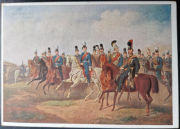 Entier Postal D'Allemagne Annulé (Ungultig) Illustré Chevaux, Ludwig II, Militaires Peinture - Caballos