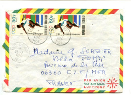 République Togolaise -  Affranchissement Sur Lettre Par Avion - Athlétisme Lancer Du Disque J.O. Munich'72 - Togo (1960-...)