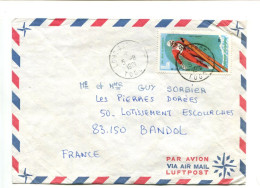 République Togolaise -  Affranchissement Sur Lettre Par Avion - J.O. Lake Placid'80 Saut à Ski - Skisport