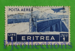 S190- ERITREA 1936 POSTA AEREA - AIRMAIL L.1 USATO - USED - Eritrée