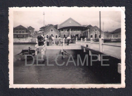 REAL PHOTO PORTUGAL S.TOMÉ E PRINCIPE - UMA VISTA DE UM CAIS - 1939 (ITS A PHOTO) - Santo Tomé Y Príncipe