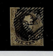 Léopold 1* N° 6A Obl.  Distribution 4 - Aubange ( Lux) - 1851-1857 Médaillons (6/8)