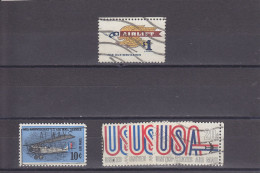 U S A -  O/ FINE CANCELLED - AIRMAIL - 1968 - AIRLIFT, CURTIS JN-4 , JET - Mi. A946, 948, 974 - 3a. 1961-… Usados