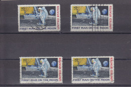 U S A -  O/ FINE CANCELLED - AIRMAIL - 1969 - FIRST MAN ON THE MOON - Mi. 990 (x4) - 3a. 1961-… Gebraucht