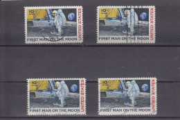 U S A -  O/ FINE CANCELLED - AIRMAIL - 1969 - FIRST MAN ON THE MOON - Mi. 990 (x4) - 3a. 1961-… Used