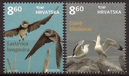 Croatia 2019 Europa CEPT National Birds Seagull Swallow Fauna, Set MNH - 2019