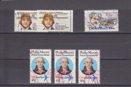 U S A -  O/ FINE CANCELLED - AIRMAIL - 1980 - MAZZEI, BLANCHE STUART, G. CURTIS - Mi. 1449, 1453, 1454 - 3a. 1961-… Gebraucht