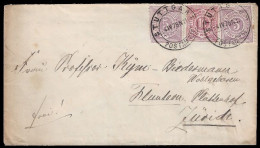 1878 WÜRTTEMBERG MiF 5Pf(2), 10Pf STUTTGART  N. FLUNTERN, ZÜRICH SCHWEIZ - Lettres & Documents