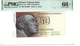 Finland 50 Markkaa 1986 P114a Graded 66 EPQ Gem Uncirculated By PMG - Finland