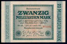 Pick118a  Ro115b  DEU-137g - 20  Milliard Mark 1923 ** UNC NEUF ** - 20 Mrd. Mark