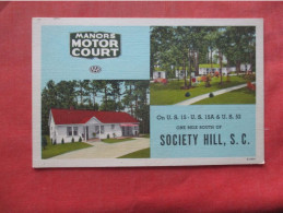 Manors Motor Court.  1 Mile South Of Society Hill.  South Carolina >    Ref 6184 - Altri & Non Classificati