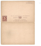 2279z: Antigua Frage- & Antwortkarte (beide Zusammenhängend), Ungelaufen - 1858-1960 Colonie Britannique