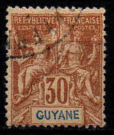 Guyane - 1892 - Type  Sage   - N° 38  - Oblit - Used - Oblitérés