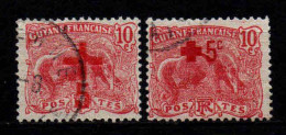 Guyane - 1915 - Croix Rouge    - N° 73/74   - Oblit - Used - Oblitérés
