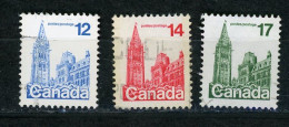 CANADA - LE PARLEMENT - N° Yvert 631+657+694 Obli. - Used Stamps