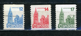 CANADA - LE PARLEMENT - N° Yvert 631a+657a+694a Obli. - Used Stamps