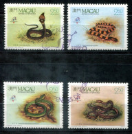 MACAO 620-623 Canc. - Schlangen, Snakes, Serpents - MACAU - Gebraucht