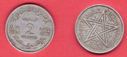 MOROCCO   2 FRANCS 1951 (1370) (Y # 47) #7520 - Maroc