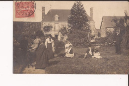 53 France Carte Photo Elegantes Posté De Montaudin Mayenne Chevre Goat - Mayenne