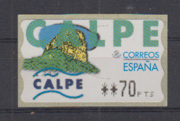 Spanien 1999 ATM MiNo. 27 " Calpe " Auf Träger, Seltenes Stück, Das Meistens Fehlt - Timbres De Distributeurs [ATM]