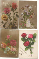 Lot De 7 CPA Fantaisies, Bouquets De Fleurs. - Collections & Lots